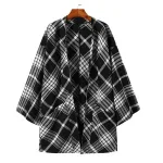 poncho homme fin à carreaux