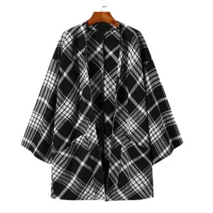 poncho homme fin à carreaux