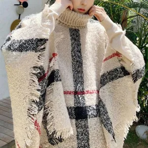 poncho homme laine