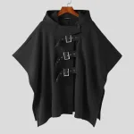 poncho en tissu pour homme avec capuche