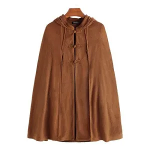 poncho homme long à capuche