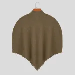 poncho casual homme col roulé