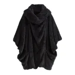 poncho homme plaid doux