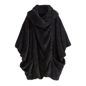 poncho homme plaid doux