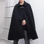 poncho en laine homme long