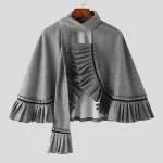 poncho homme tendance avec écharpe