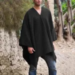 poncho homme long style