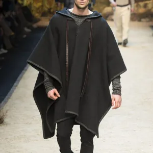 poncho homme tissu