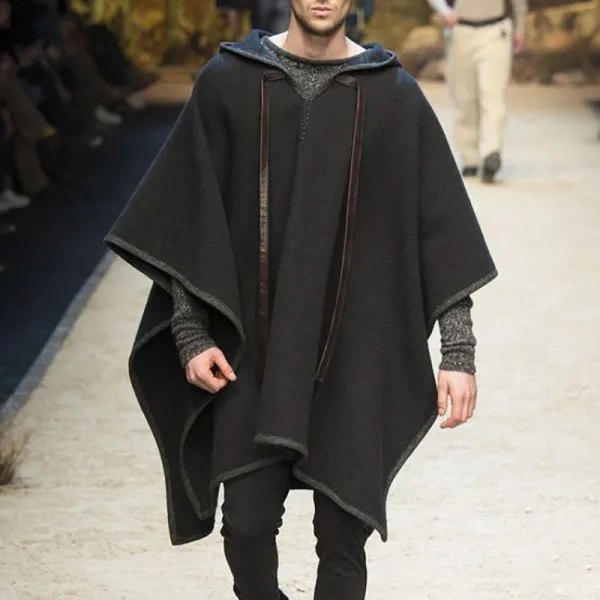 poncho homme tissu