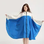 poncho imperméable femme bleu beige