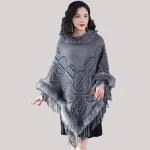 poncho imperméable femme fourré polaire