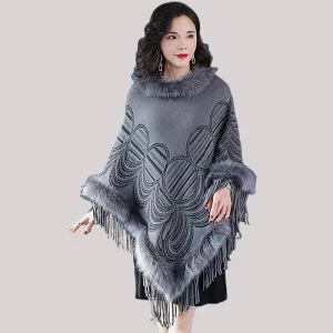 poncho imperméable femme fourré polaire