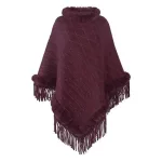 poncho à motifs pour l'hiver