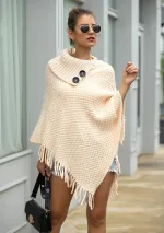 poncho en laine pour hiver