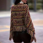 poncho en laine pour femme