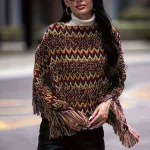 poncho laine femme