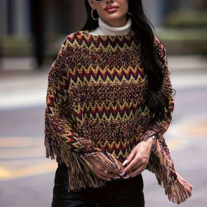 poncho laine femme