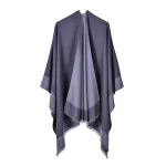 poncho bicolore pour femme