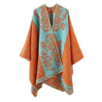 poncho léger motifs bariolés