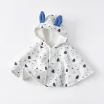 vêtement garçon poncho blanc