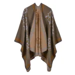 tenue d'hiver poncho léopard