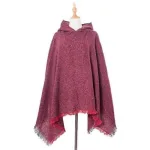 poncho cosy femme chiné
