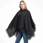 poncho femme tendance chiné
