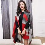 poncho long laine