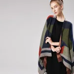 écharpe poncho femme frange