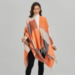 poncho chaud orange