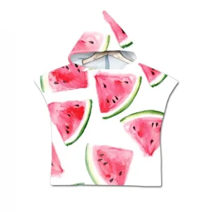 poncho plage bébé fille
