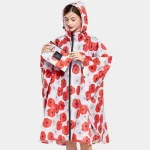 poncho pluie coquelicot