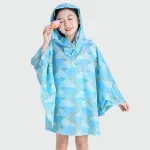 poncho pluie fille bleu