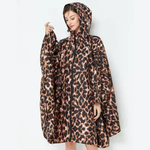 poncho pluie léopard