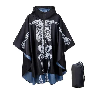 poncho pluie squelette