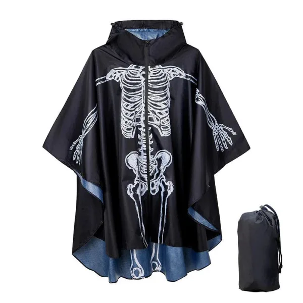 poncho pluie squelette