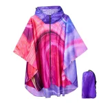poncho pluie violet rose