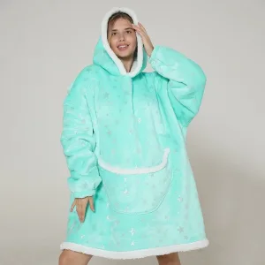 poncho polaire femme bleu