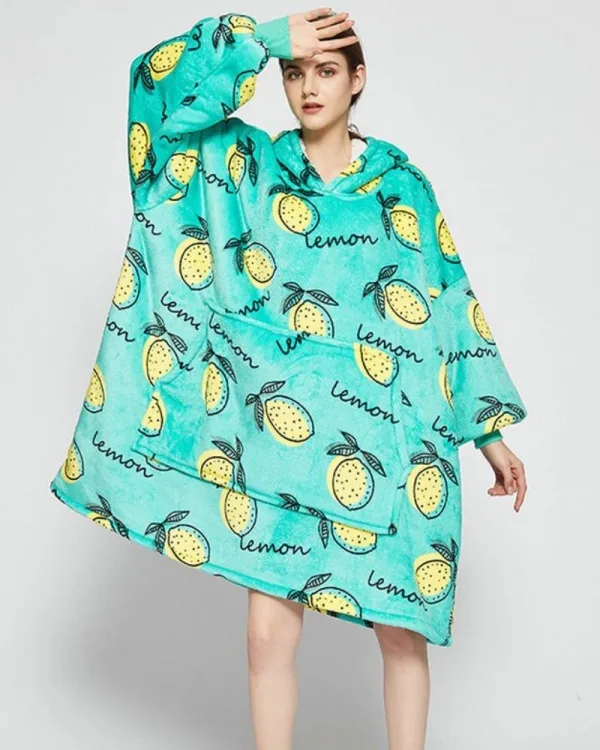 poncho polaire femme citron