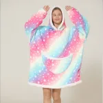 poncho polaire femme etoiles