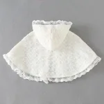 vêtement bébé poncho blanc