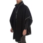 poncho homme élégant col montant