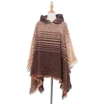 poncho chic femme à rayures
