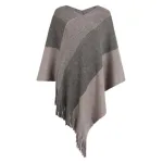 veste poncho à franges