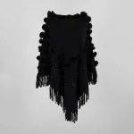 poncho mode avec pompon