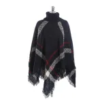 poncho stylé col roulé