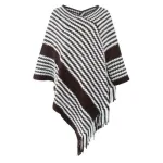 poncho hivernal en tricot