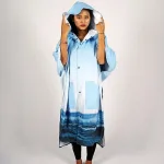 poncho surf bleu