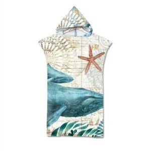 poncho surf bord de mer