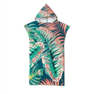 poncho surf coton à capuche